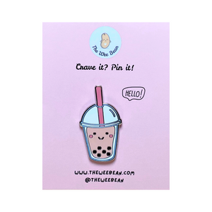 the wee bean enamel pins in Boba Tea