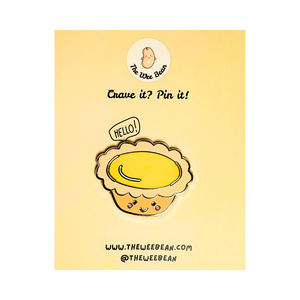 the wee bean enamel pins in Egg Tart