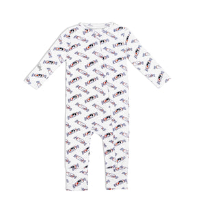 the wee bean organic cotton bamboo blend bunny candy rabbit sleepwear pajamas zipper romper 