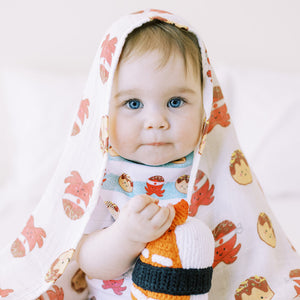 cute baby the wee bean organic cotton bamboo swaddles in takoyaki taste of japan