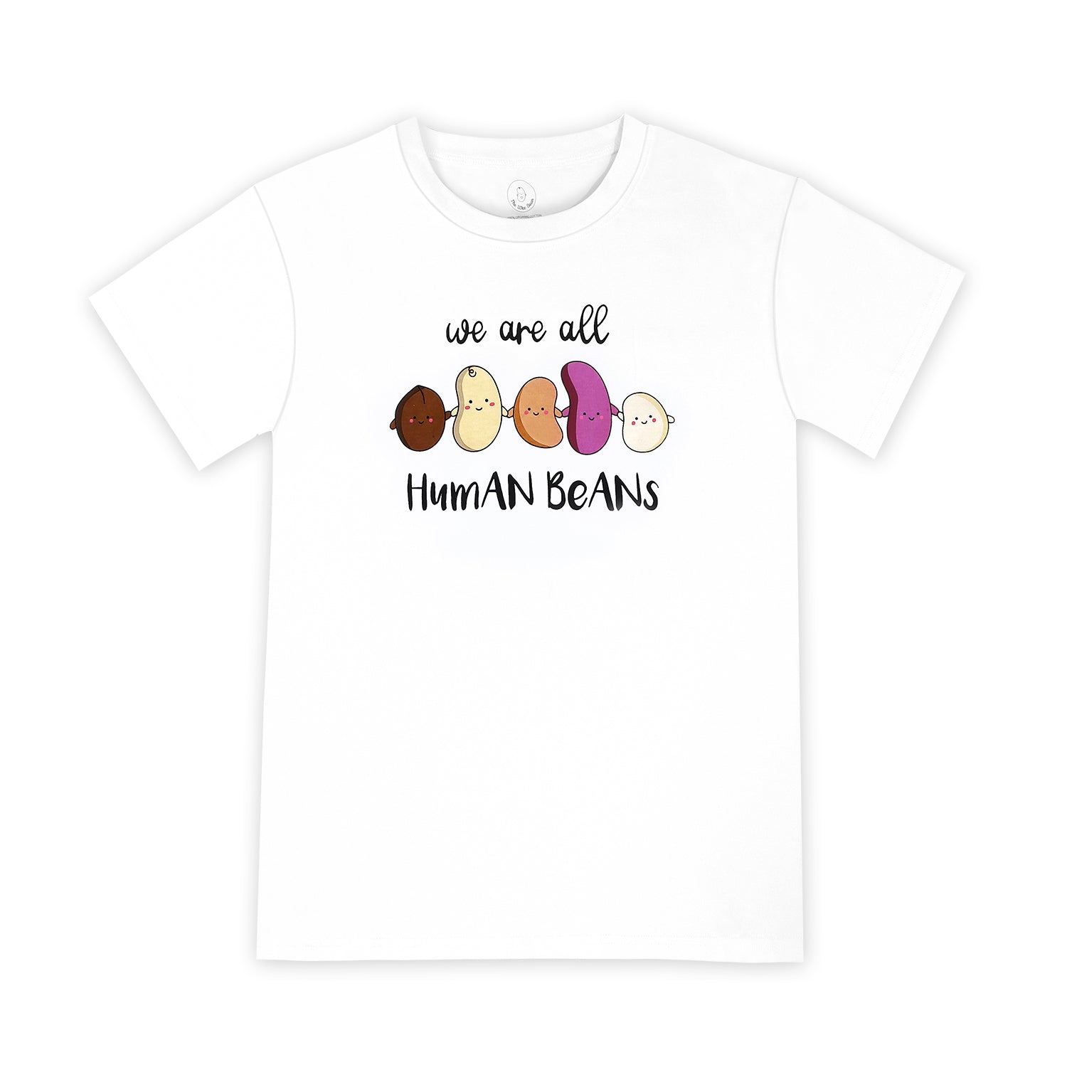 the wee bean organic cotton adult women tee t-shirt in we are all human beans