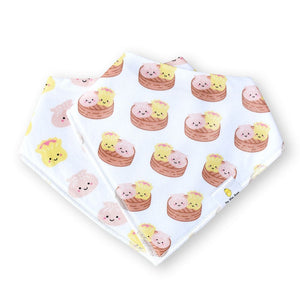 the wee bean organic cotton baby bandana bibs in dim sum hargow siumai shumai