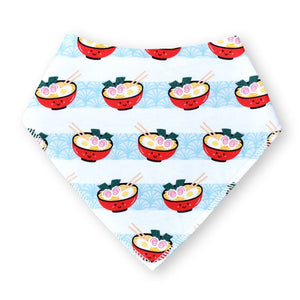 the wee bean organic cotton baby bandana drool bib in Japan ramen noodle