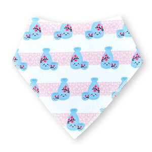 the wee bean organic cotton baby bandana bib in sake