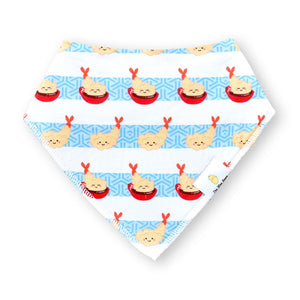 the wee bean organic cotton bib in taste of japan shrimp tempura