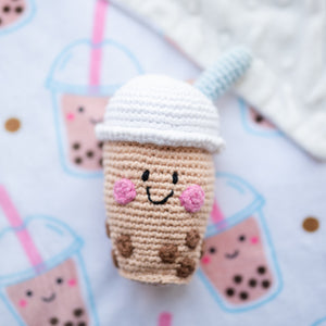 the wee bean fair trade boba bubble tea bean rattle doll handmade charity