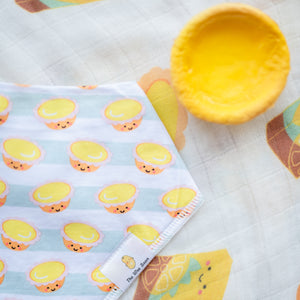 the wee bean organic cotton baby bandana bibs egg tart