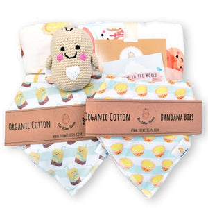 the wee bean baby kids gift set with cha chaan teng blanket and egg tart vita lemon tea swaddle and bib set organic