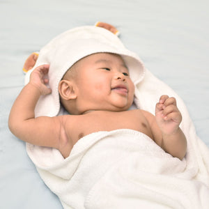 the wee bean bamboo hooded towel bear