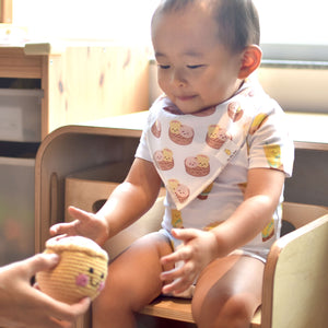 the wee bean organic cotton dim sum bandana bibs