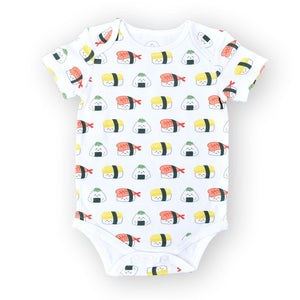 the wee bean organic cotton  onesie in sushi