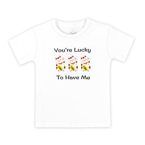 the wee bean organic cotton kids toddler tee t-shirt lucky cat